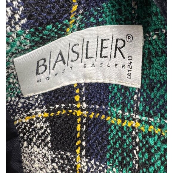 VTG‎ Basler wool blend plaid tweed blazer relaxed 90s sz M(38 euro) - Picture 4 of 11